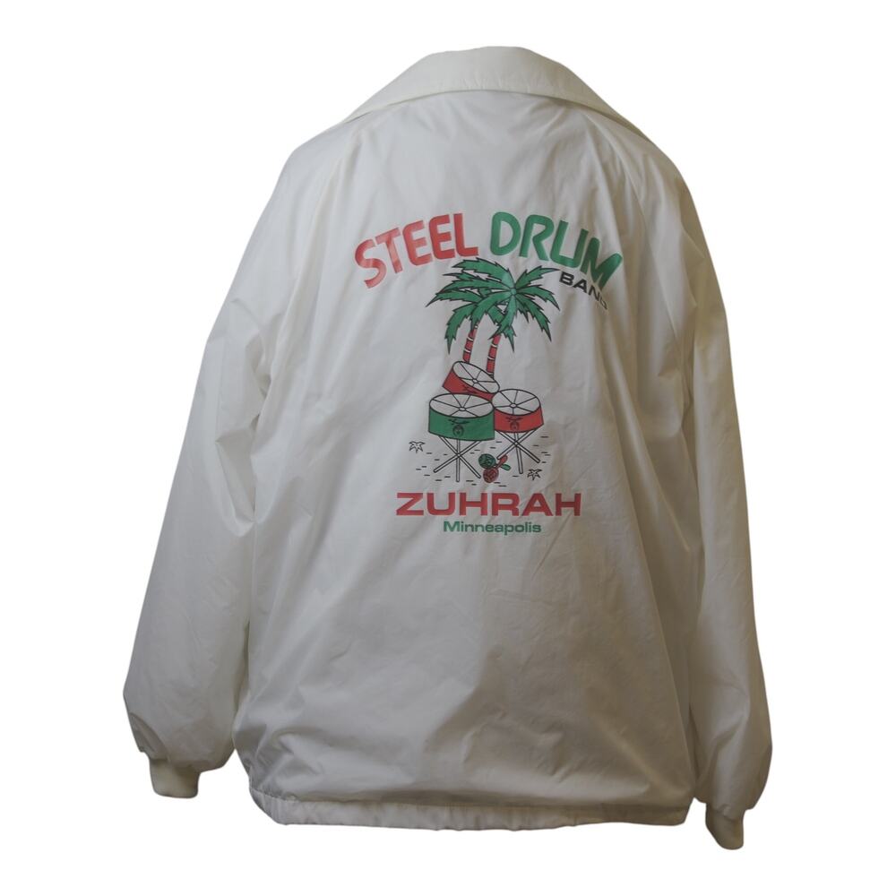 Vintage Birdie White Fleece Lined Windbreaker XL USA Embroidered Audrey Gorpcore